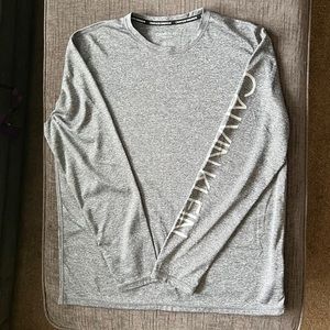 Calvin Klien Swimwear grey long-sleeve T shirt, size L (Men’s)